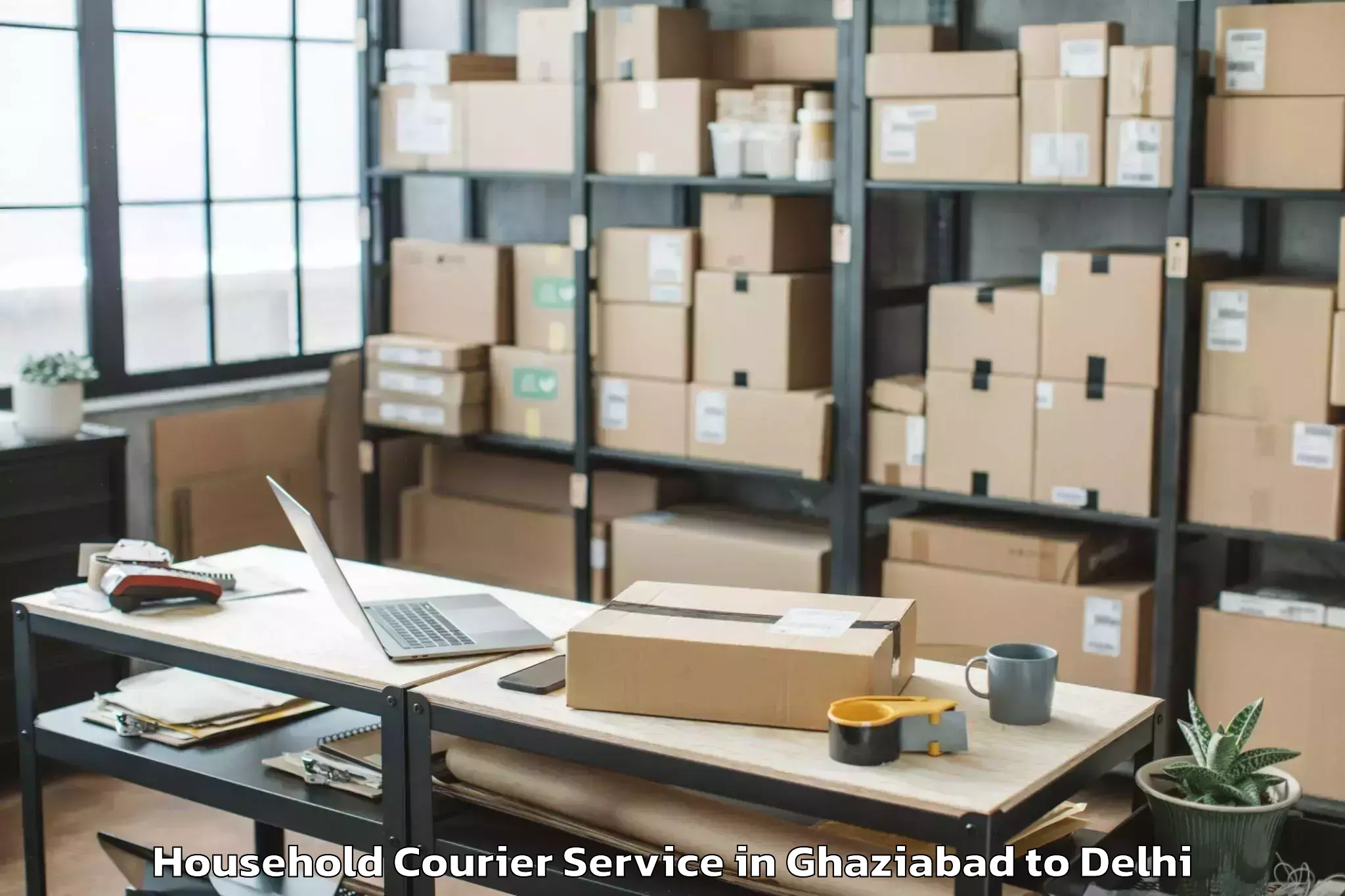 Reliable Ghaziabad to V3s East Centre Mall Household Courier